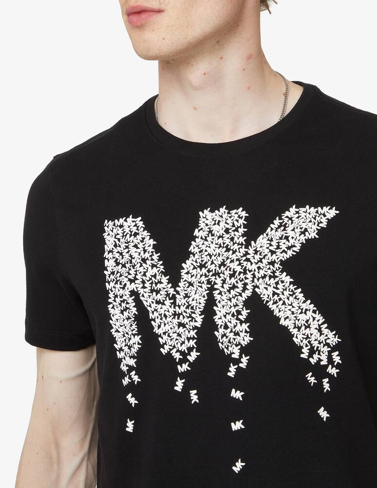rinascente Michael Kors Short sleeve t-shirt shaded mk logo - black