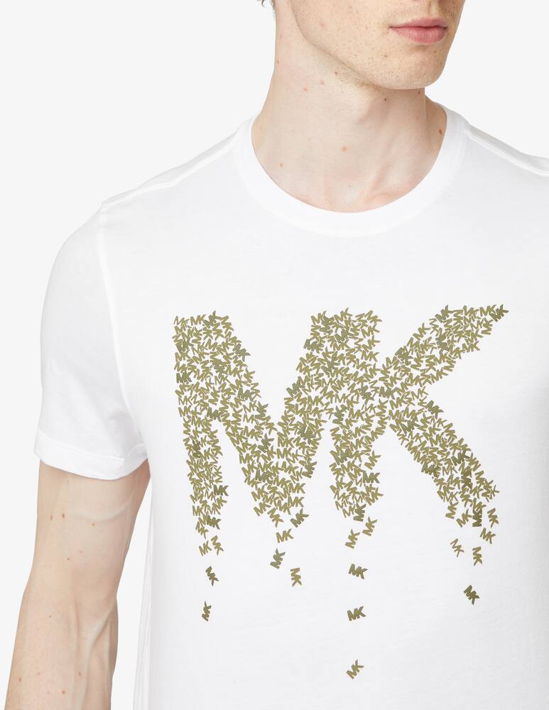 rinascente Michael Kors Maglietta manica corta logo mk sfumato - bianco