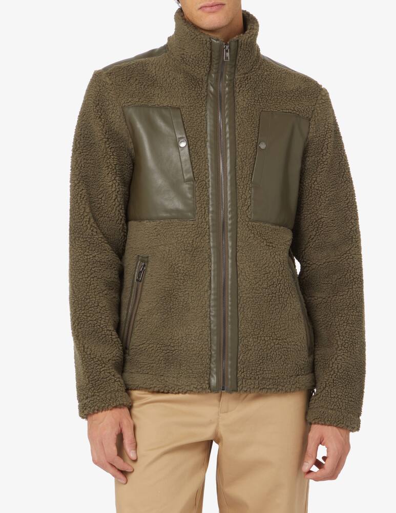 Michael Kors Felpa mix media sherpa - Verde - immagine 1 Michael Kors Felpa mix media sherpa - Verde - immagine 1