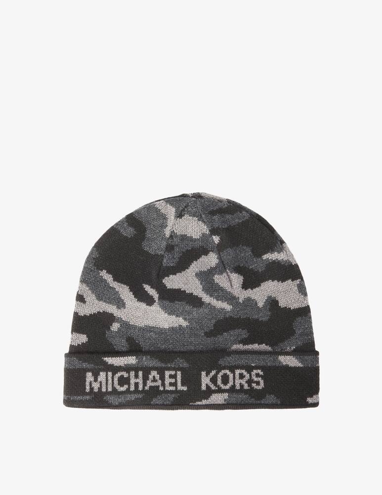 rinascente Michael Kors Camo stripe mk beanie - Grey