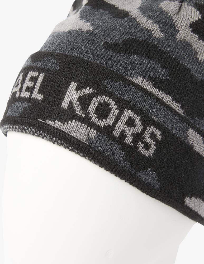 rinascente Michael Kors Camo stripe mk beanie - Grey
