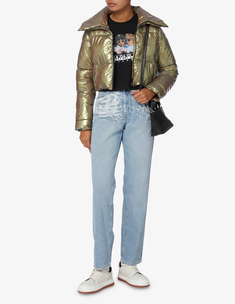 rinascente Napapijri Napapijri x Fiorucci crop short sleeve t-shirt - Black