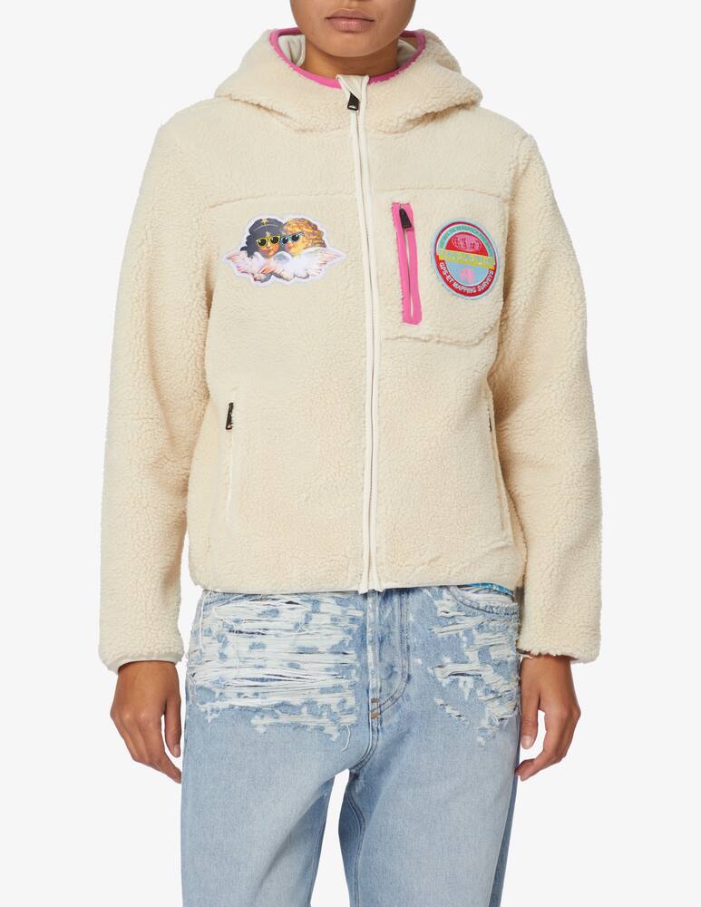 Napapijri Napapijri x Fiorucci Yupik full zip hoodie fleecewear - Beige - picture 1 Napapijri Napapijri x Fiorucci Yupik full zip hoodie fleecewear - Beige - picture 1