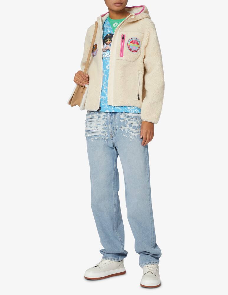 rinascente Napapijri Napapijri x Fiorucci Yupik full zip hoodie fleecewear - Beige