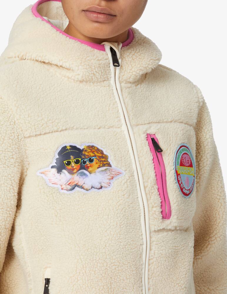 rinascente Napapijri Napapijri x Fiorucci Yupik full zip hoodie fleecewear - Beige