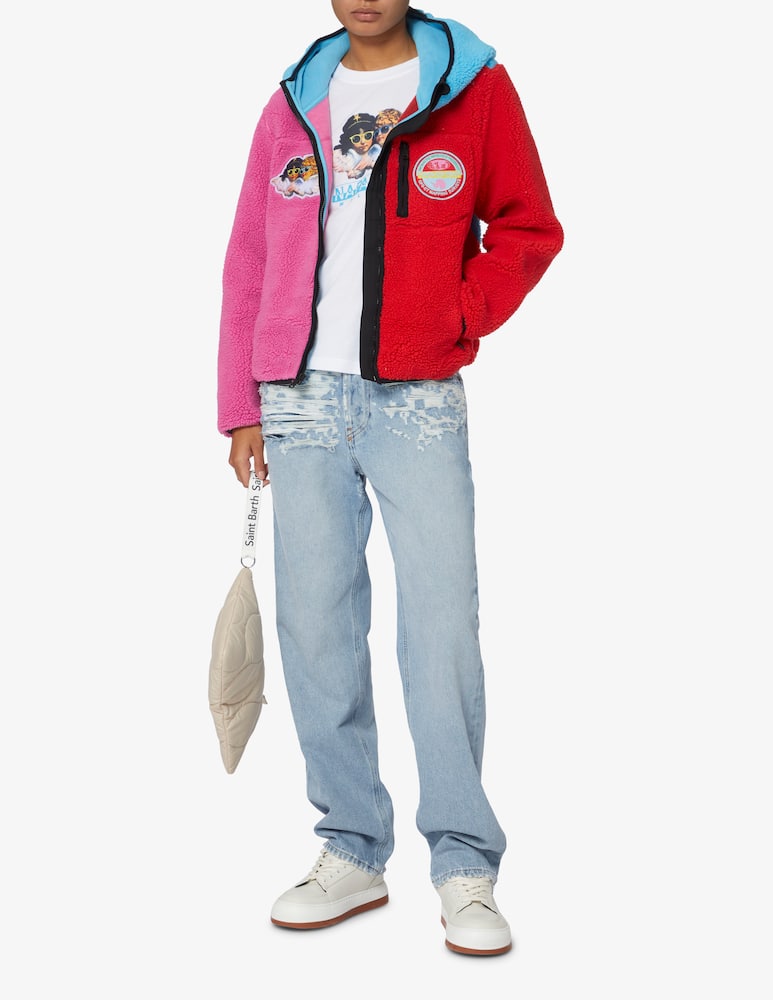 rinascente Napapijri Pile full zip con cappuccio Yupik Napapijri x Fiorucci - Rosso