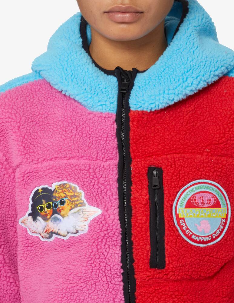 rinascente Napapijri Pile full zip con cappuccio Yupik Napapijri x Fiorucci - Rosso