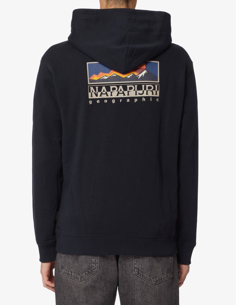 rinascente Napapijri Felpa con cappuccio con logo e stampa sul retro - Nero