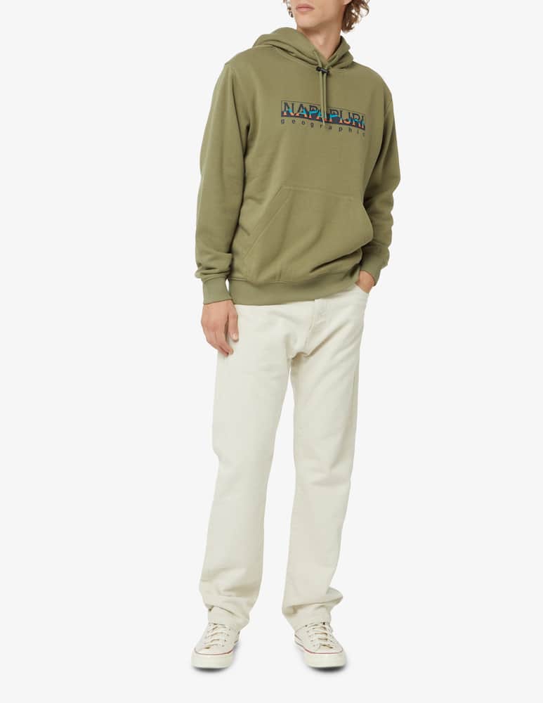 rinascente Napapijri Felpa con cappuccio logo montagna - Oliva