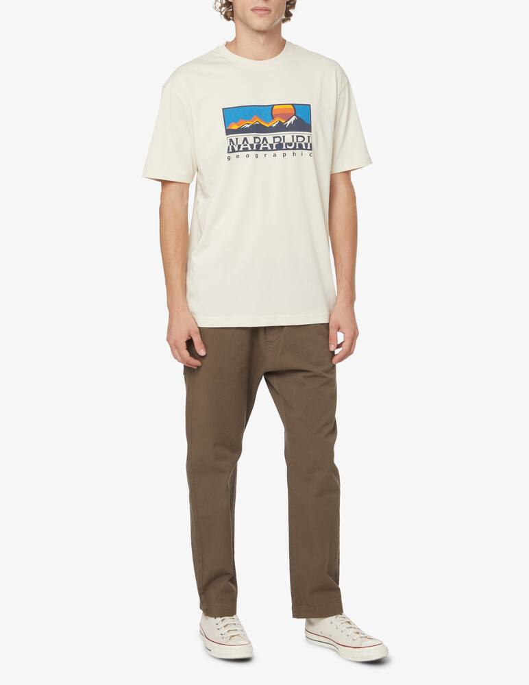 rinascente Napapijri Maglietta stampa grafica frontale montagne - Bianco