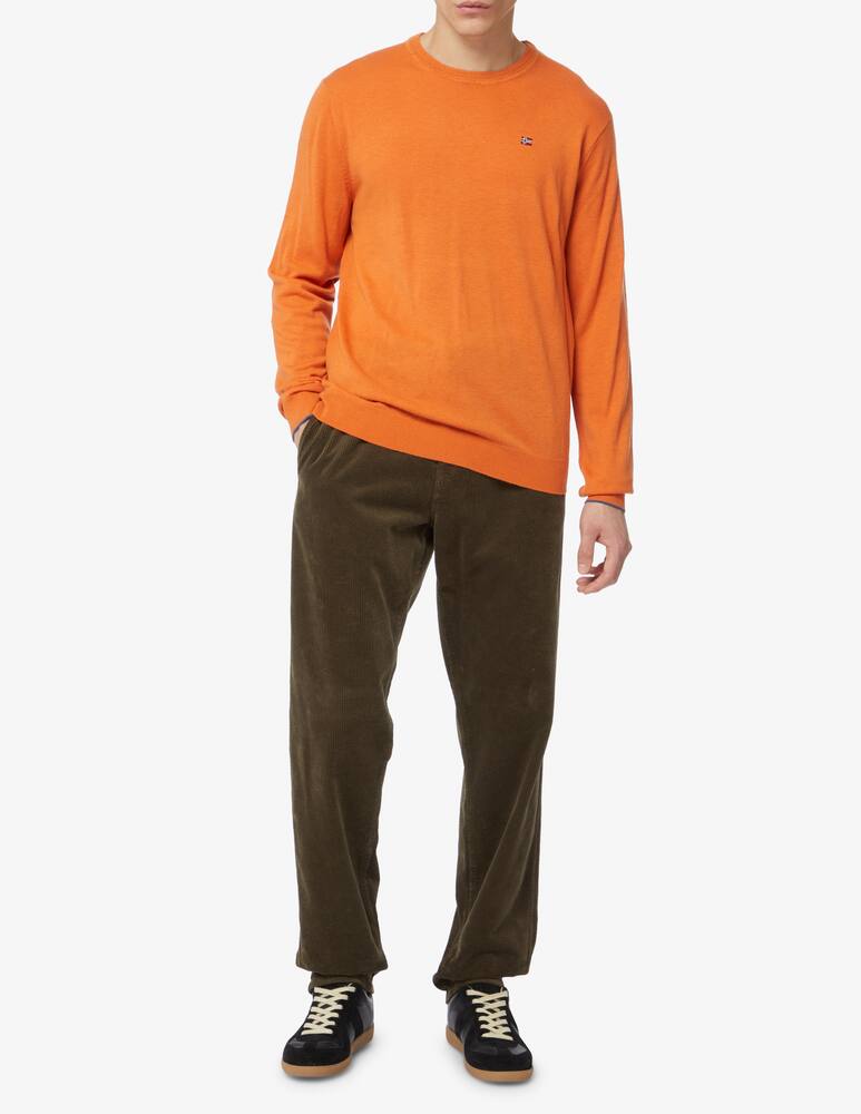 rinascente Napapijri Maglia girocollo in lana con logo bandierina petto - Arancione