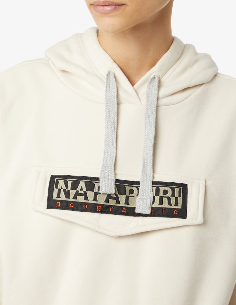 rinascente Napapijri Felpa cropped con cappuccio Burgee - Beige