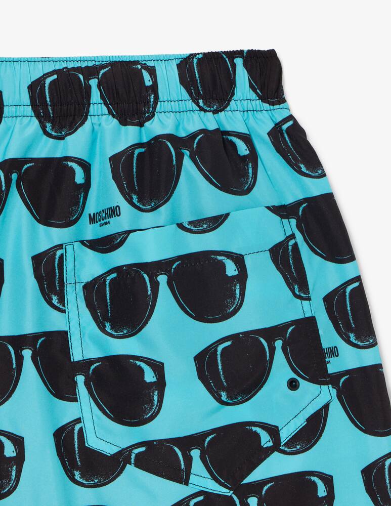 rinascente Moschino Boxer mare stampa occhiali
