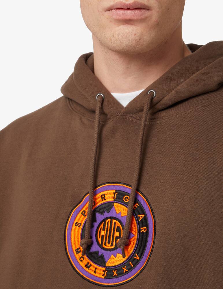 rinascente Huf Sun god patch hoodie - Brown