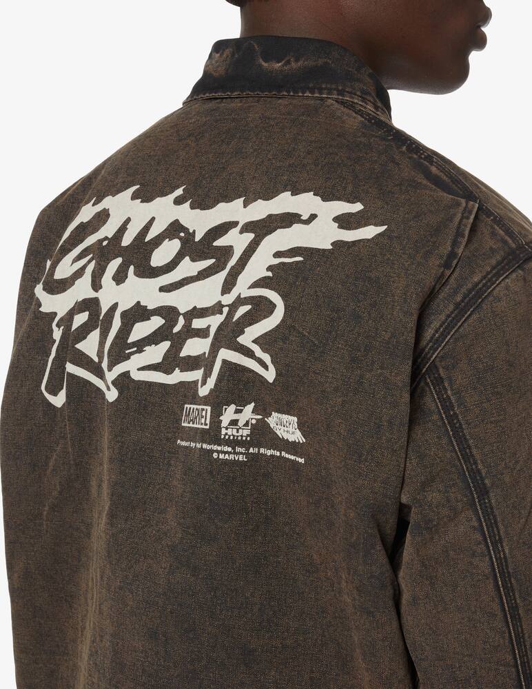 rinascente Huf Work denim jacket ghost rider - Black