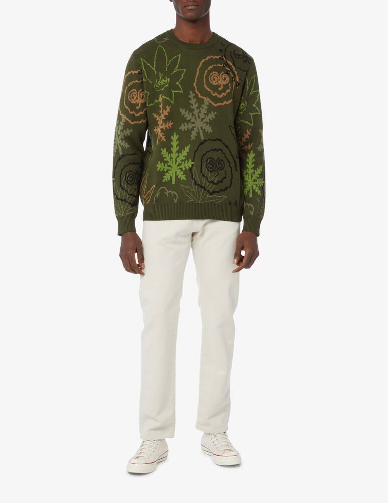 rinascente Huf Green buddy crewneck sweater 