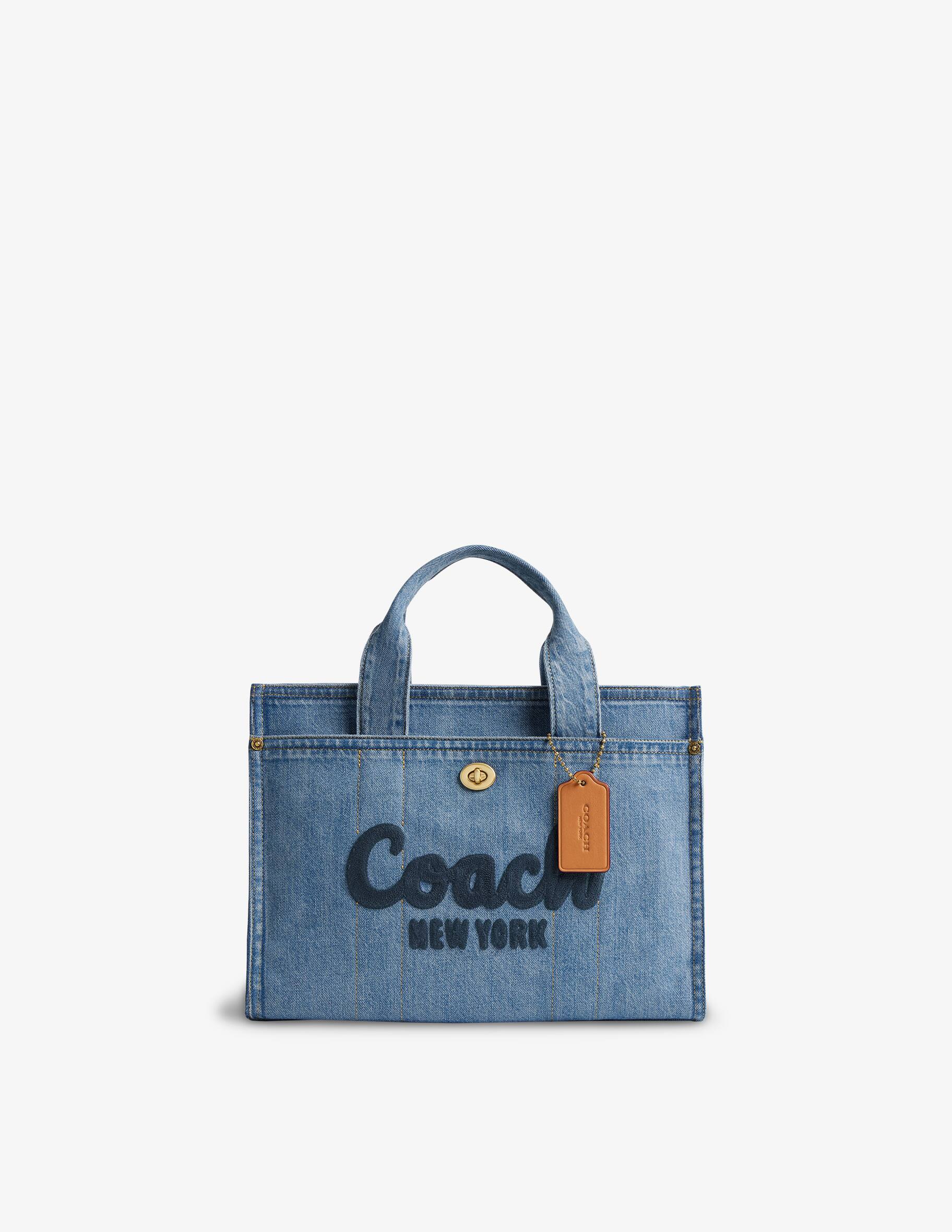 Shop COACH Denim cargo tote bag on Rinascente