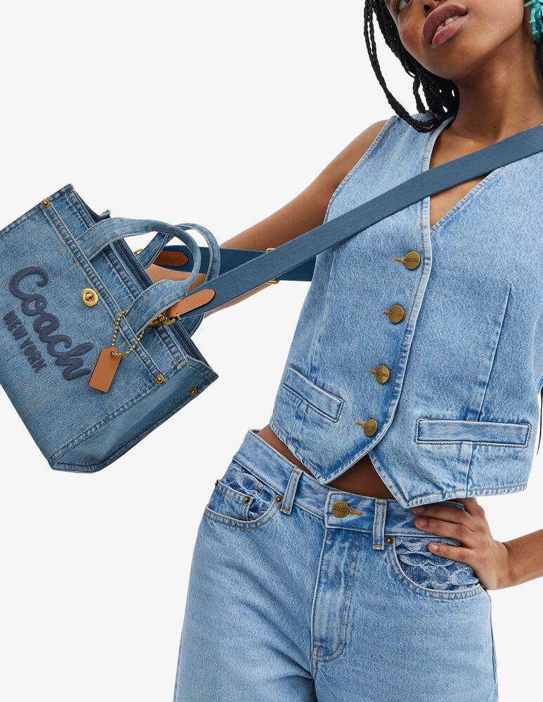 rinascente COACH Denim cargo 26 tote bag