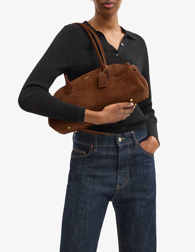 rinascente COACH Empire 24 suede shoulder bag