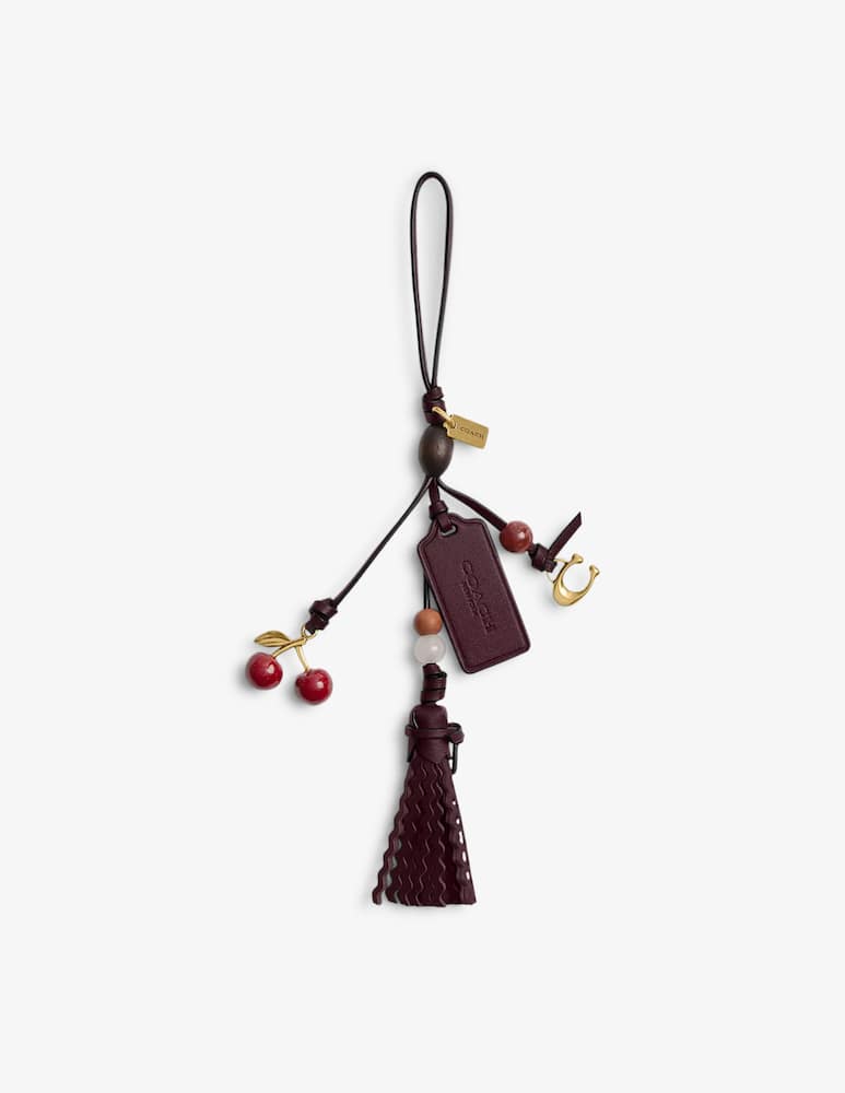 rinascente COACH Cherry leather bag charm