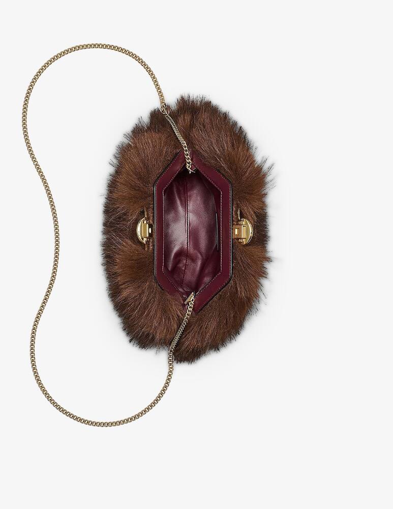 rinascente Marc Jacobs Faux fur claw clip clutch