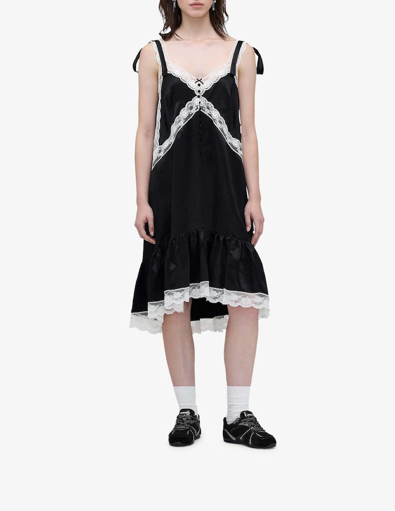 Marc Jacobs Abito midi in raso con pizzo - immagine 1 Marc Jacobs Abito midi in raso con pizzo - immagine 1