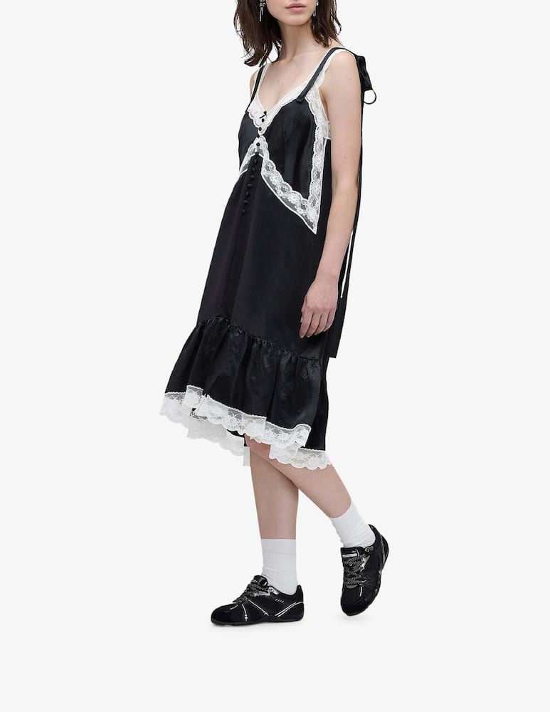 Marc Jacobs Abito midi in raso con pizzo - immagine 2 Marc Jacobs Abito midi in raso con pizzo - immagine 2