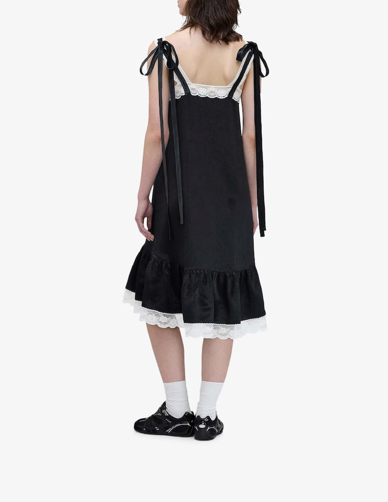 Marc Jacobs Abito midi in raso con pizzo - immagine 3 Marc Jacobs Abito midi in raso con pizzo - immagine 3