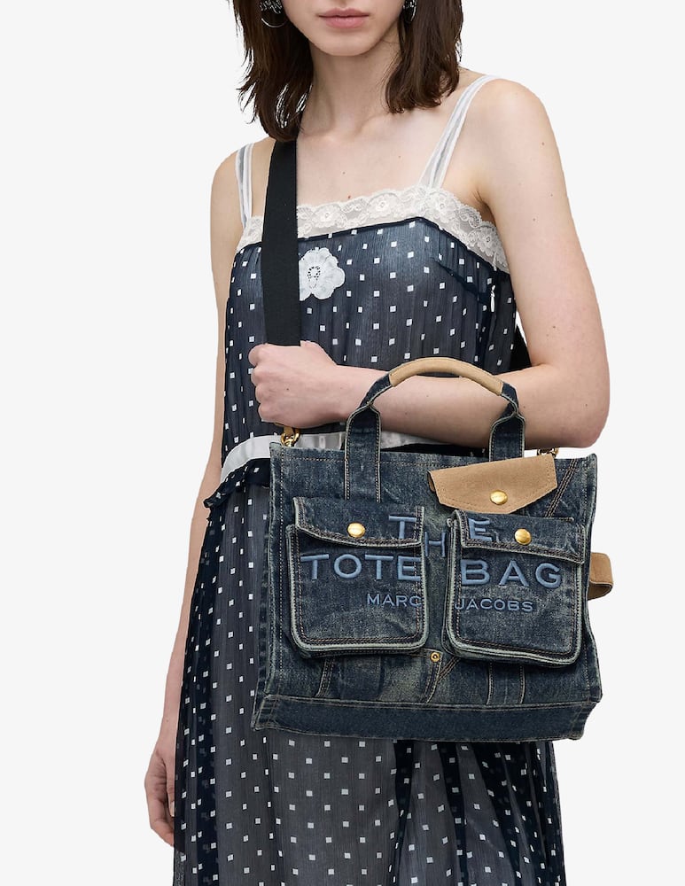 rinascente Marc Jacobs Denim suede pocket tote bag