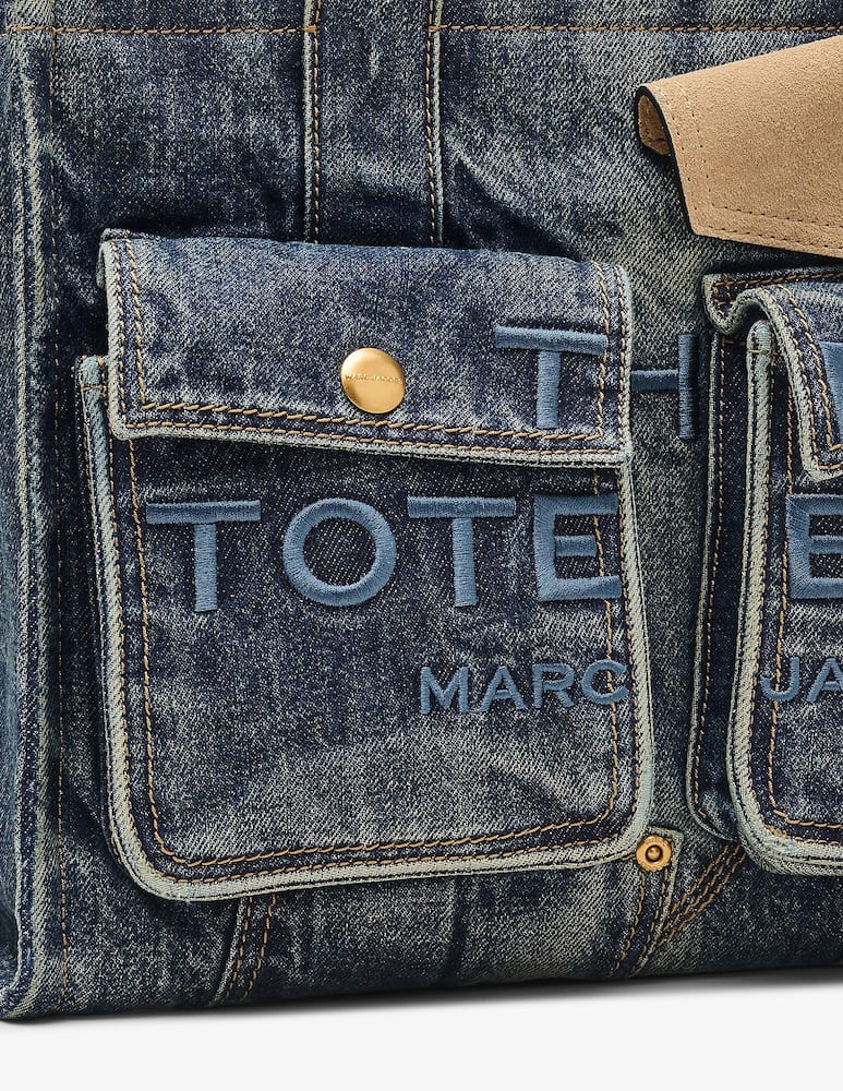 rinascente Marc Jacobs Denim suede pocket tote bag