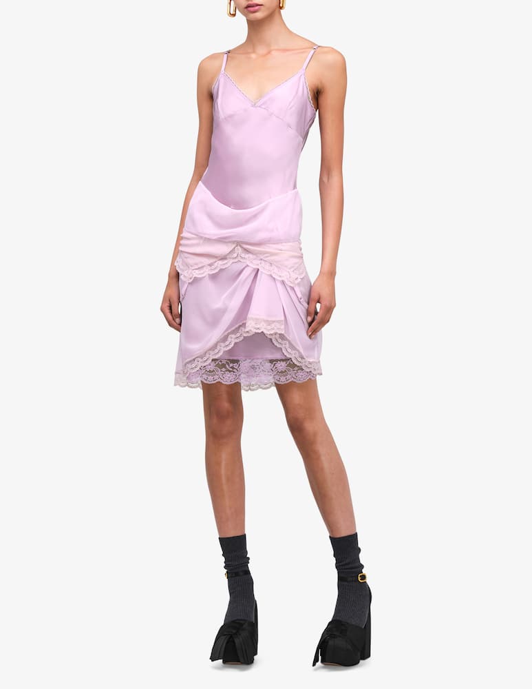 rinascente Marc Jacobs Abito mini satin e pizzo layering