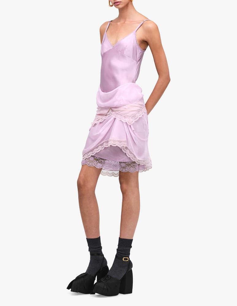 rinascente Marc Jacobs Abito mini satin e pizzo layering
