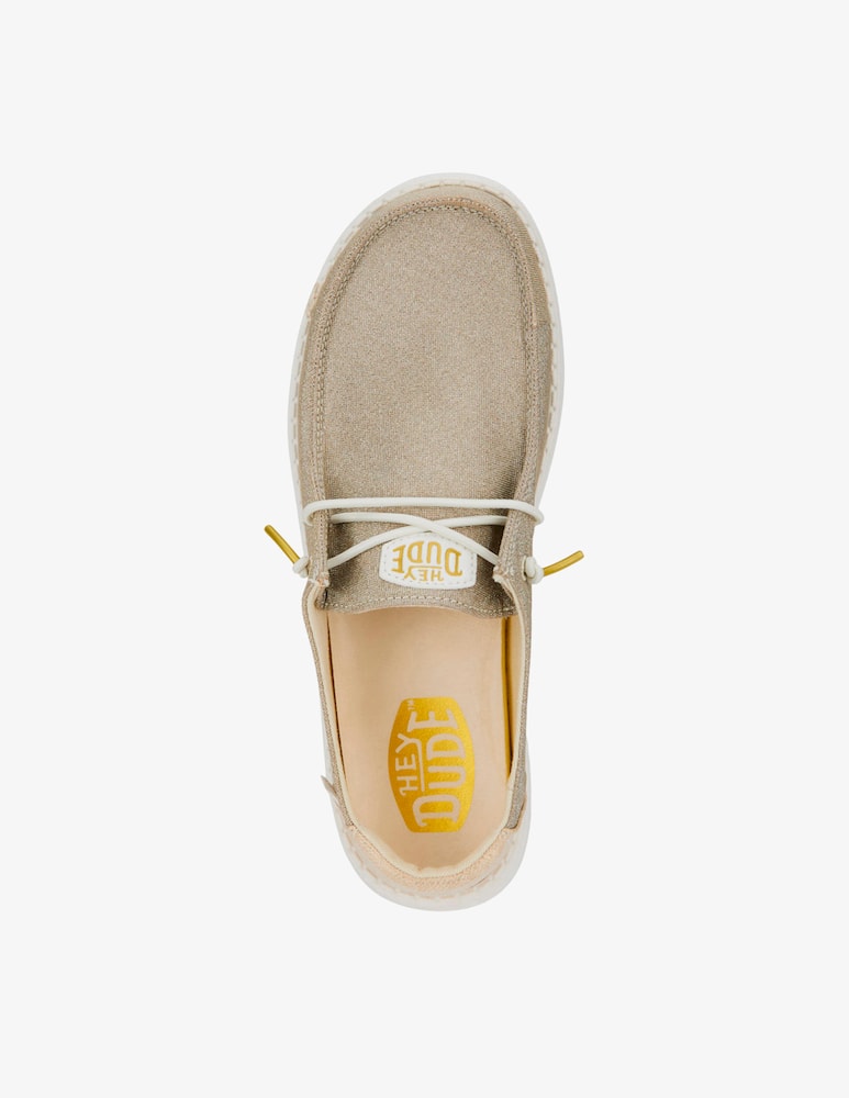 rinascente HEYDUDE Wendy metallic sparkle loafers