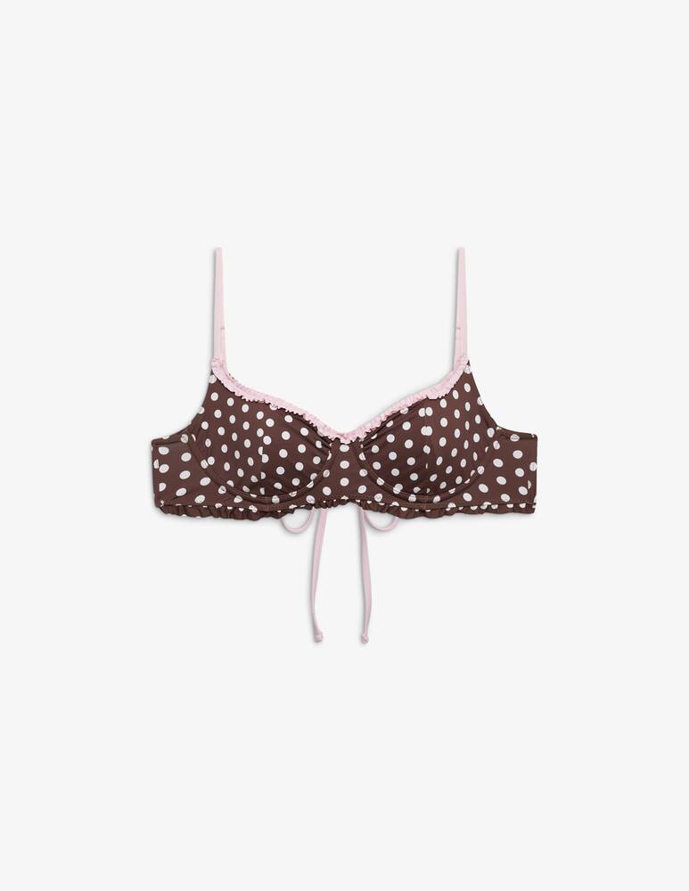 rinascente Frankies Bikinis Polka dot bandeau bikini top