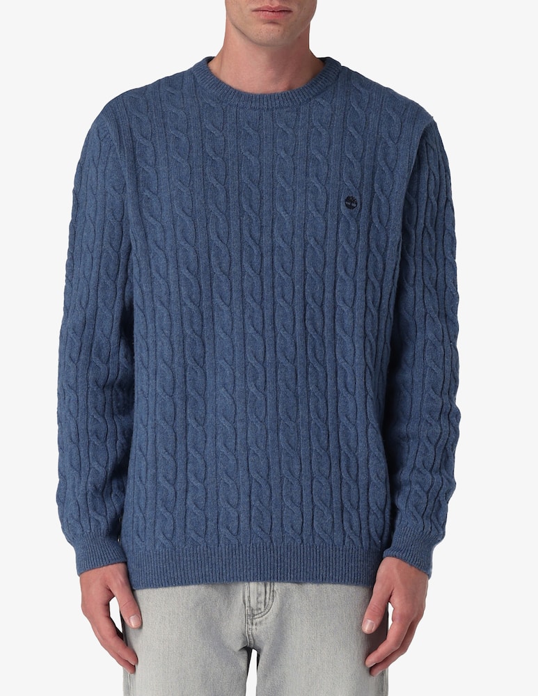 Timberland Maglia girocollo treccia in lana - immagine 1 Timberland Maglia girocollo treccia in lana - immagine 1