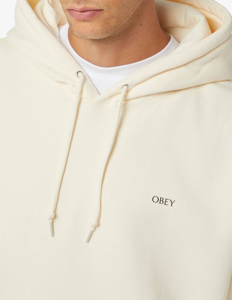 rinascente Obey Geometric power canvas hoodie 