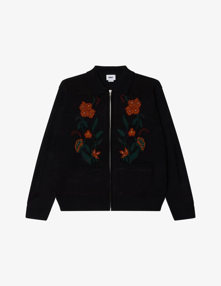 rinascente Obey Floral zip cardigan
