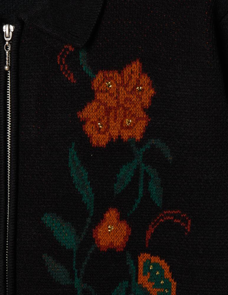 rinascente Obey Floral zip cardigan