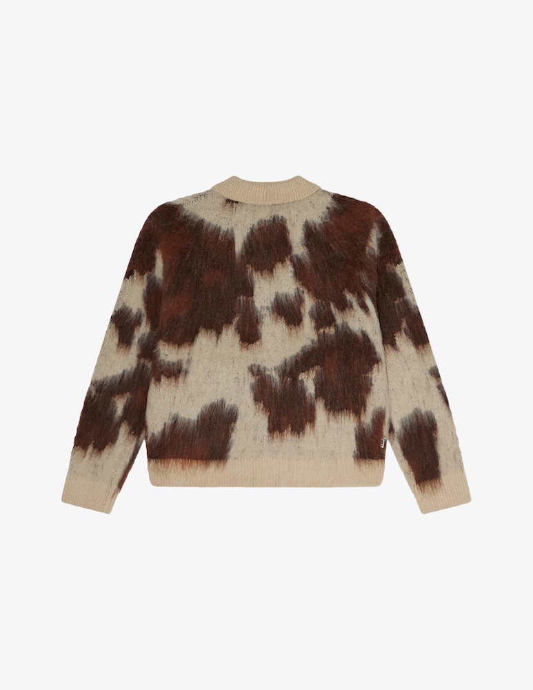 Obey Cow pattern zip sweater - picture 2 Obey Cow pattern zip sweater - picture 2