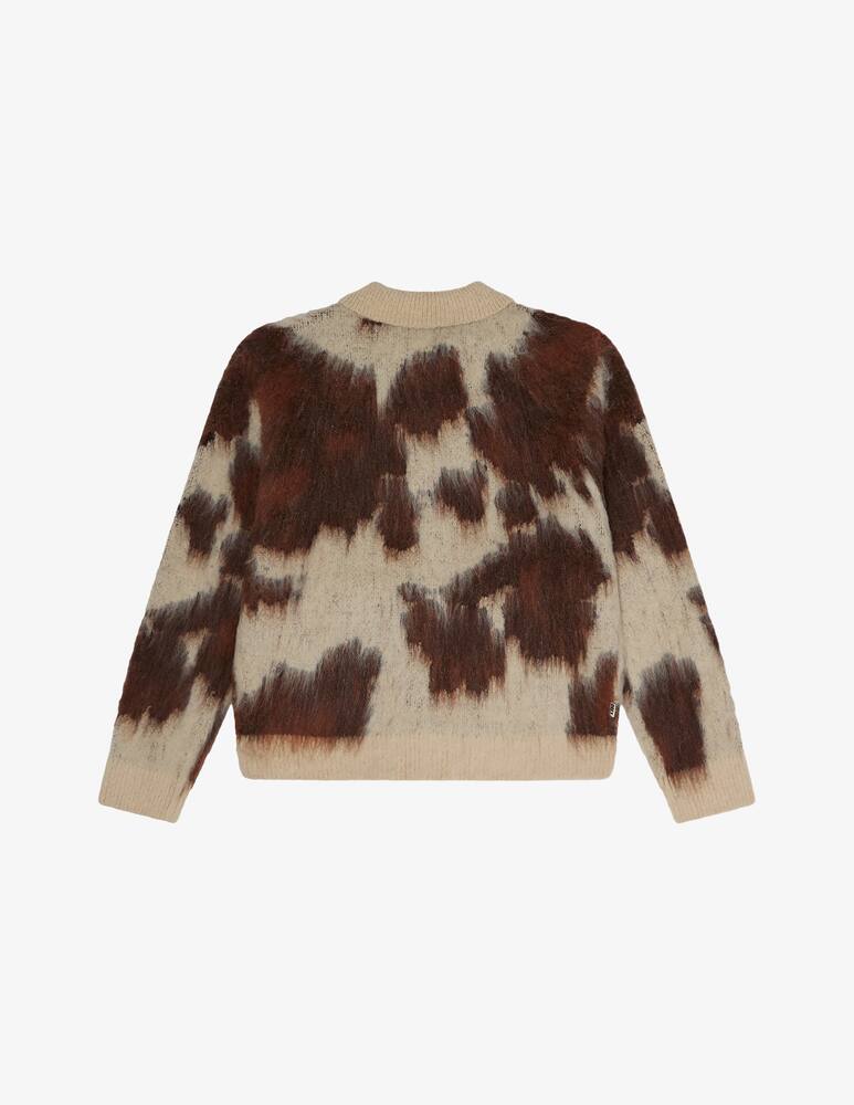 rinascente Obey Cow pattern zip sweater