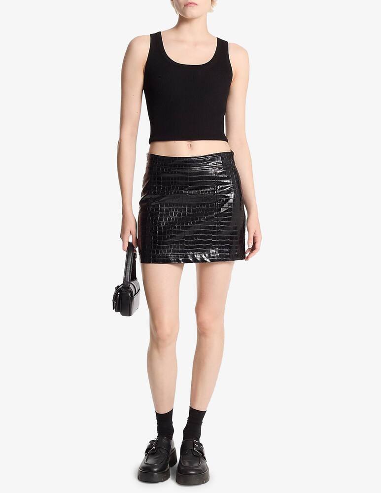 rinascente Michael Michael Kors Deboseed croc mini skirt