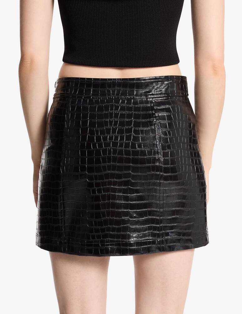 Michael Michael Kors Deboseed croc mini skirt - picture 3 Michael Michael Kors Deboseed croc mini skirt - picture 3