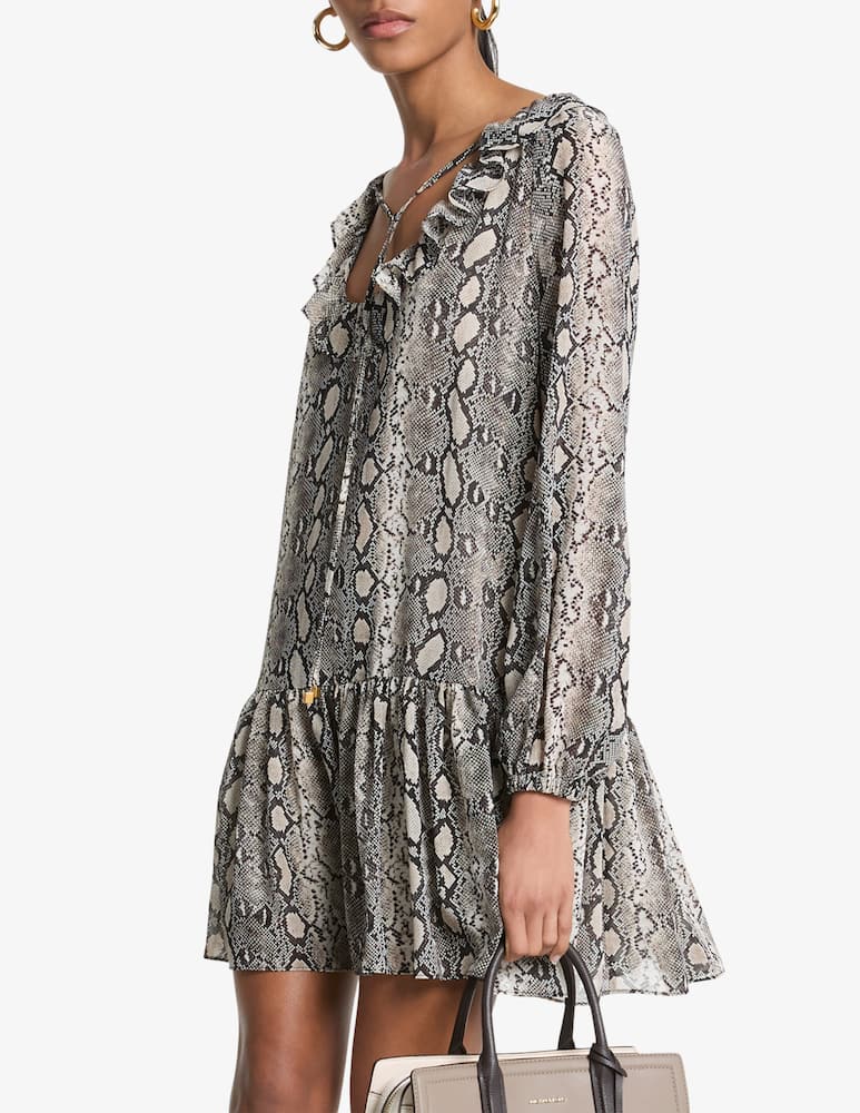 Michael Michael Kors Abito mini con balze stampa animalier - immagine 1 Michael Michael Kors Abito mini con balze stampa animalier - immagine 1