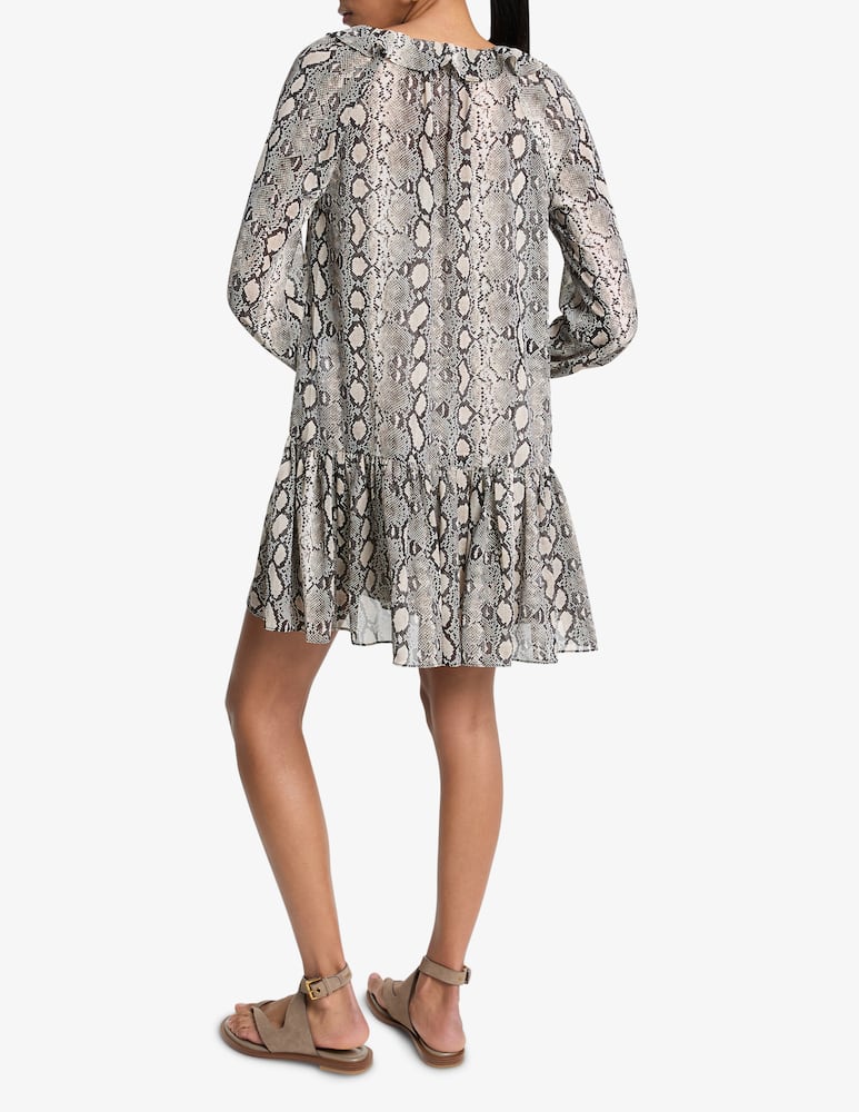 rinascente Michael Michael Kors Snake ruffle mini dress