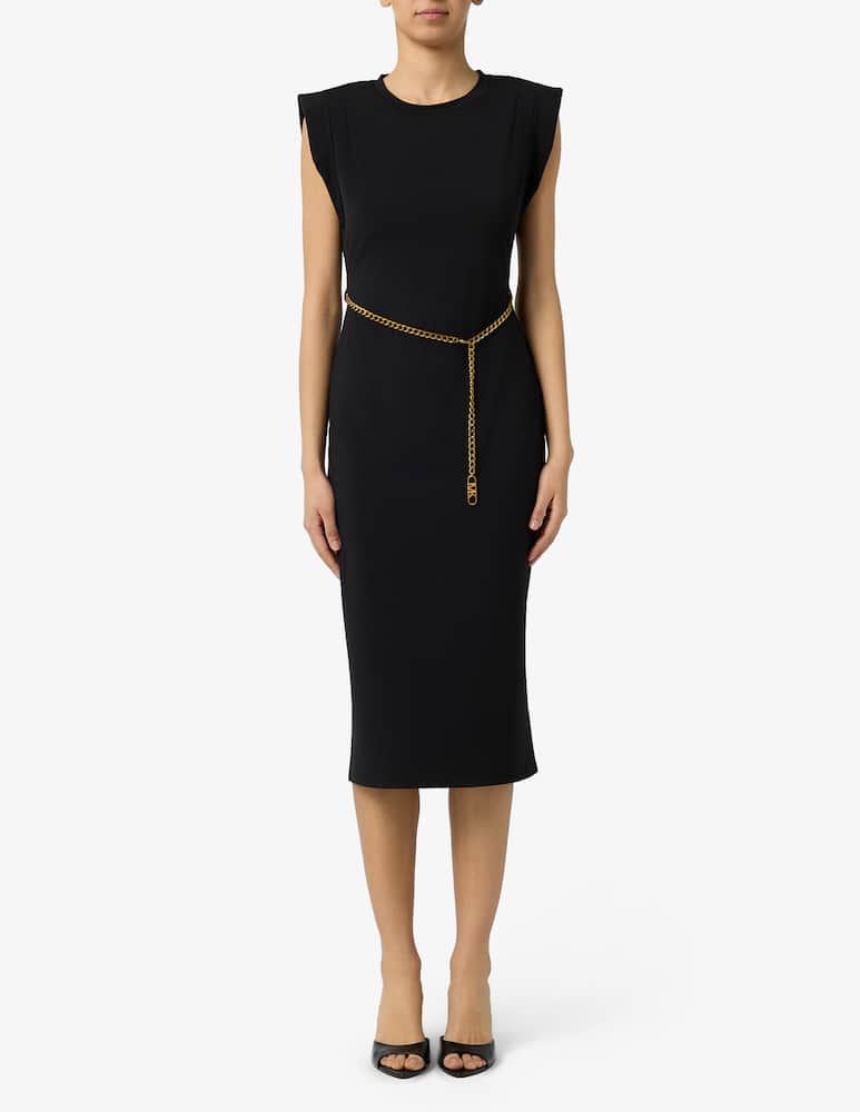 rinascente Michael Michael Kors Padded shoulder chain midi dress