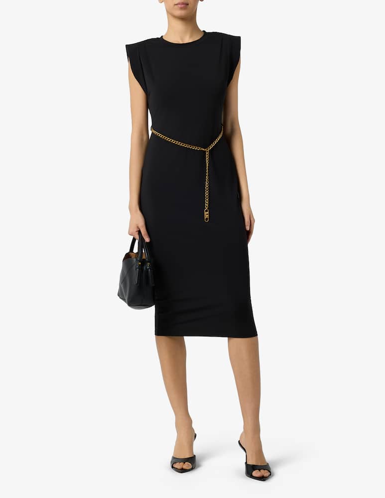 rinascente Michael Michael Kors Padded shoulder chain midi dress