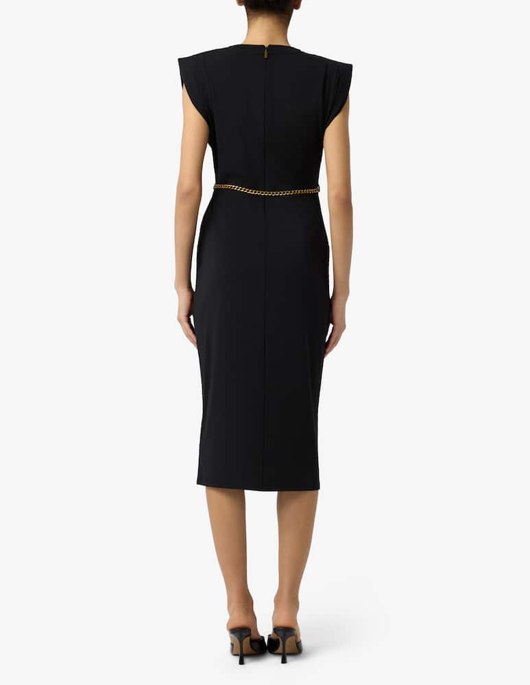 rinascente Michael Michael Kors Padded shoulder chain midi dress