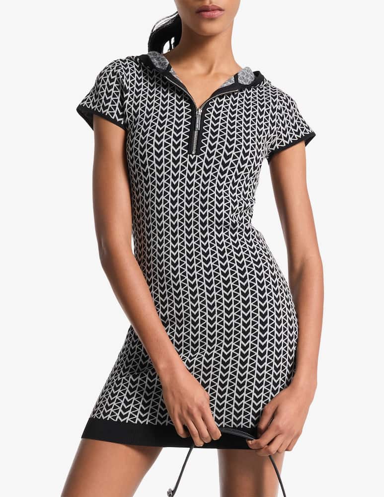rinascente Michael Michael Kors Hooded jacquard zip dress