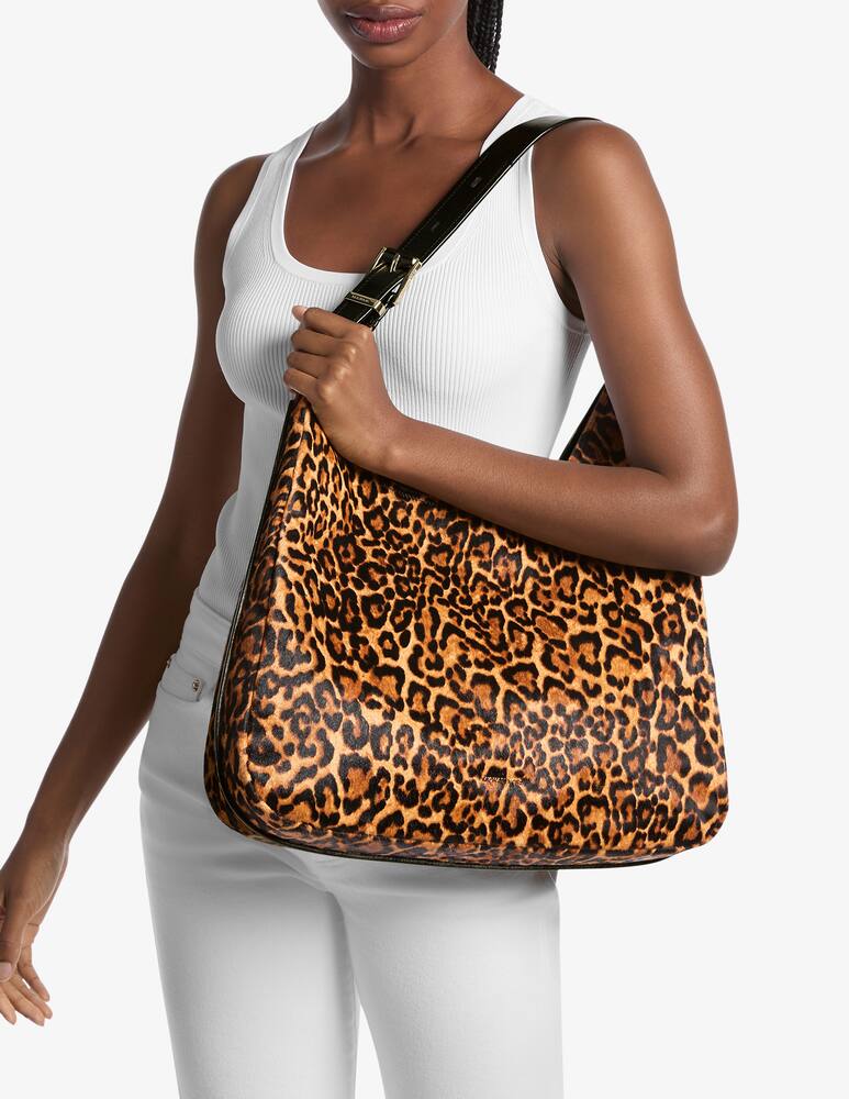 rinascente Michael Michael Kors Nolita leopard hobo bag
