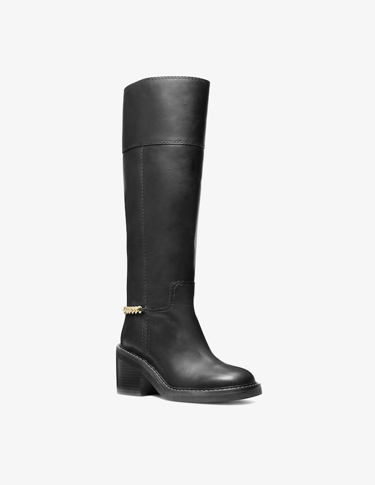 rinascente Michael Michael Kors Carlisle leather boot chain logo